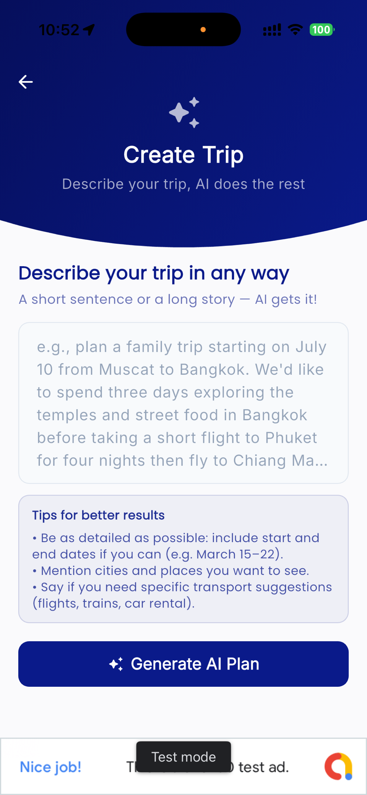 AI Trip Planner